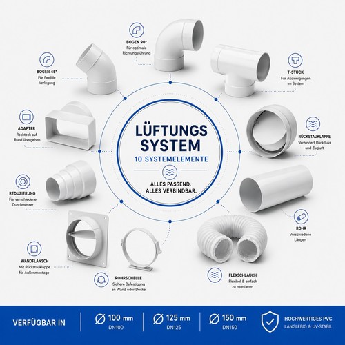 Rundrohrsystem lüftungsrohr - rundrohrsystem,